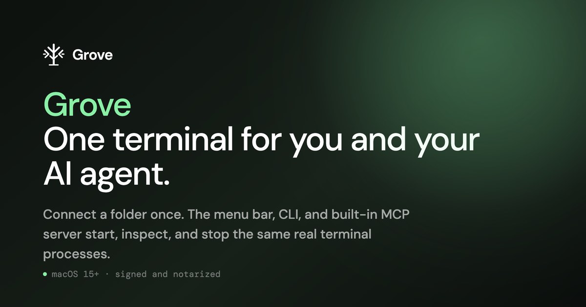 I built Grove, one terminal for you and your AI agent